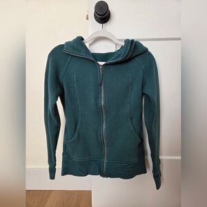 Lululemon Women's Size 6 Blue Scuba Full Zip Hoodie Jacket Hooded Top